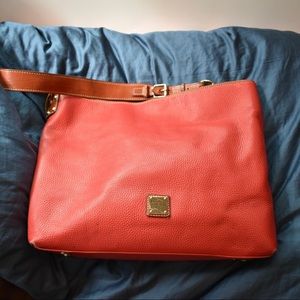 Dooney & Bourke Red Pebbled Leather Bag